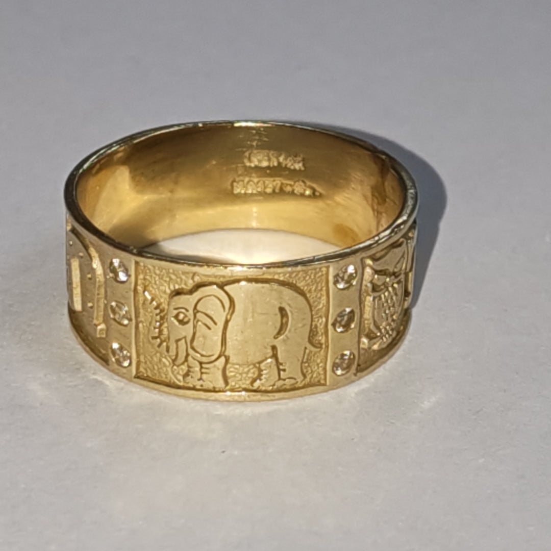 ARGOLLA DE LA SUERTE ORO 14 K 3.3 GRMS (SEMINUEVO)