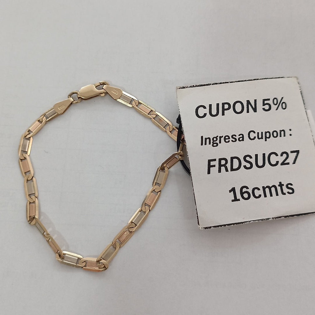 PULSERA ORO, ORO COMBINADO 14 K 4.8 GRMS (SEMINUEVO)