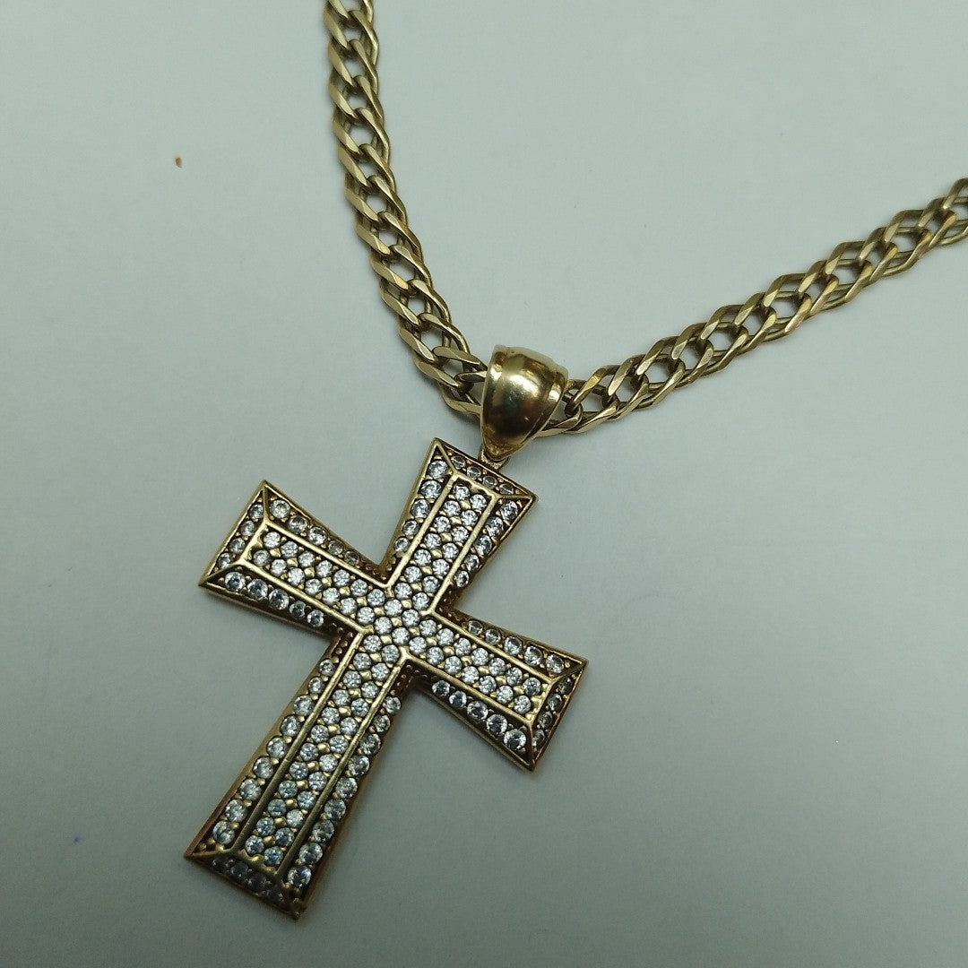 CADENA, CRUZ, DIJE ORO 8 K 20.5 GRMS (SEMINUEVO)