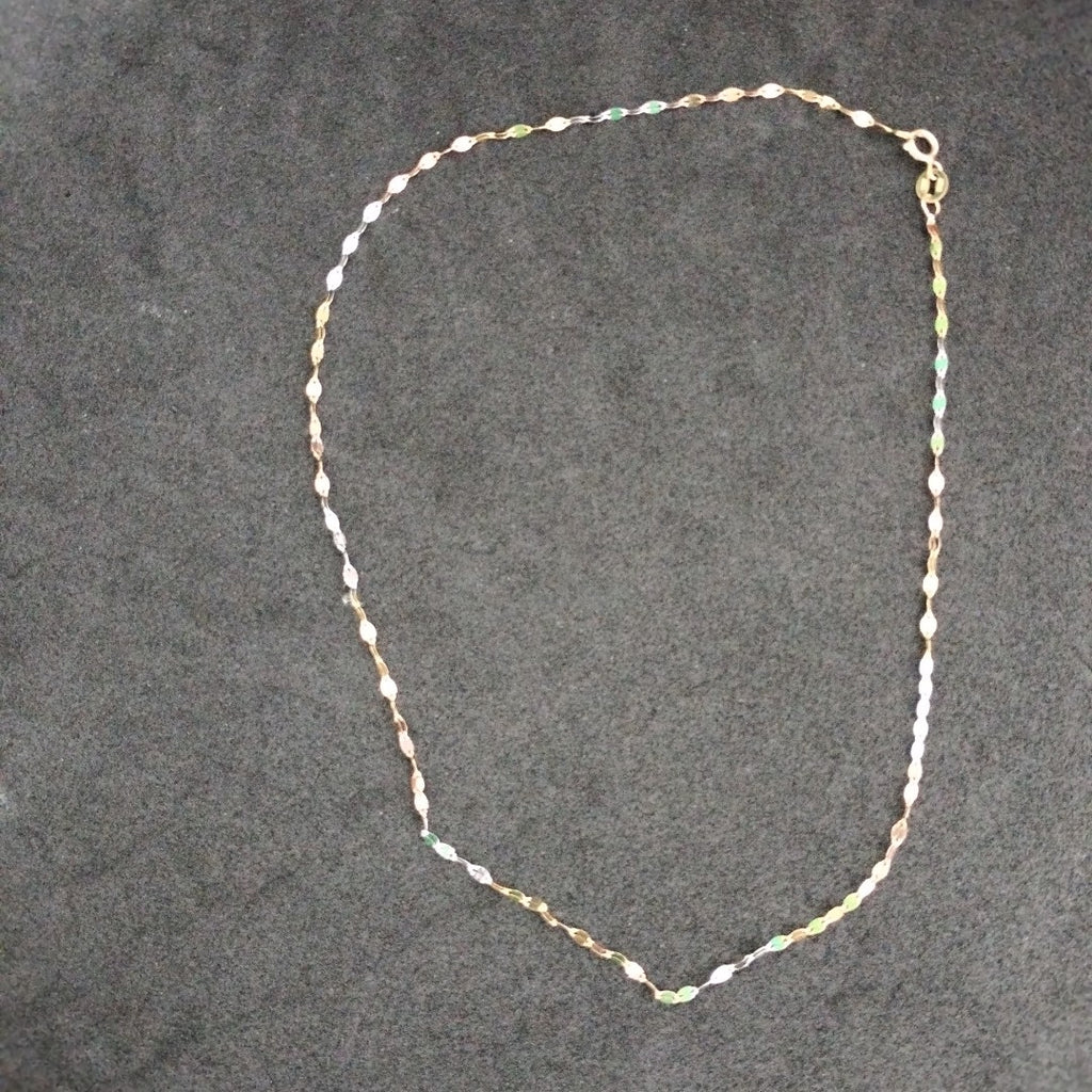 CADENA ORO COMBINADO 10 K 0,80 GRMS (SEMINUEVO)