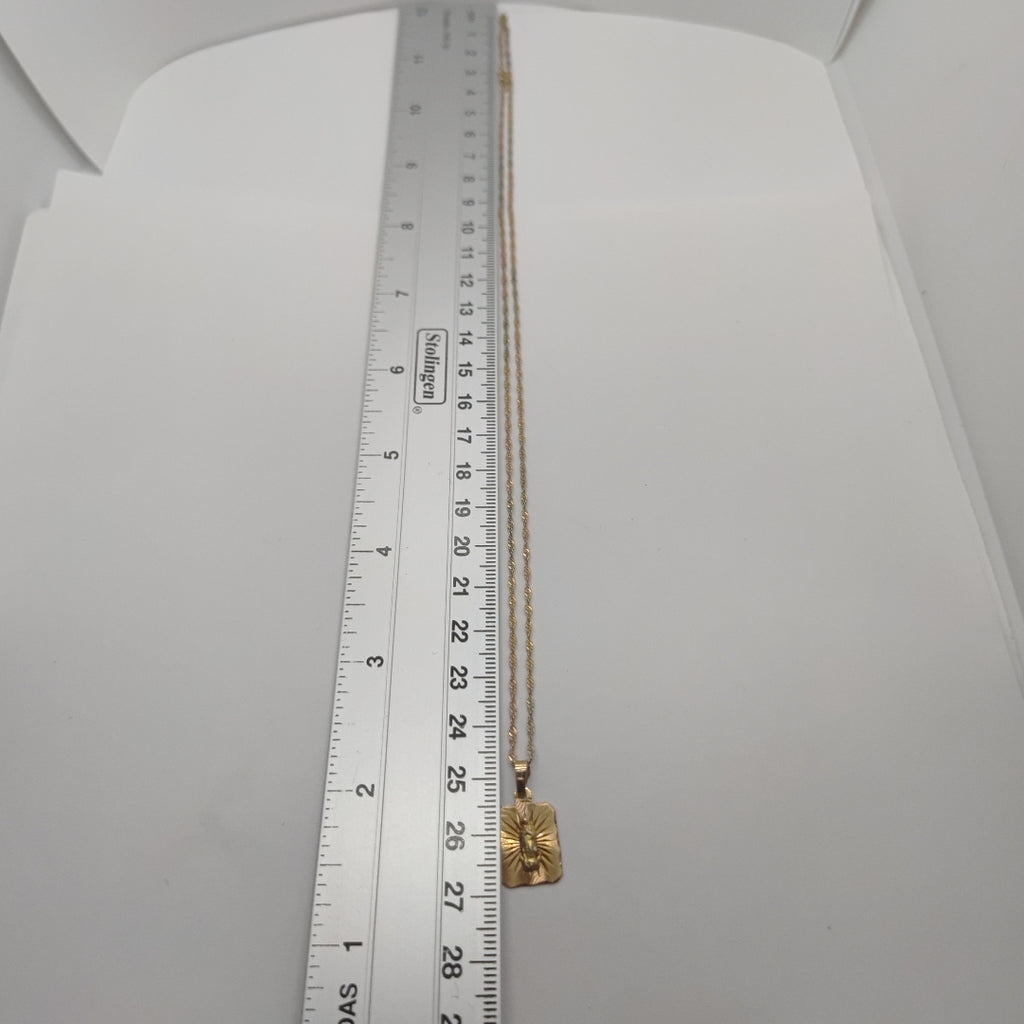 CADENA, MEDALLA RELIGIOSA ORO, ORO COMBINADO 8 K 2.8 GRMS (SEMINUEVO)