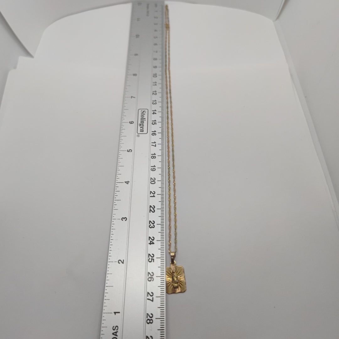 CADENA, MEDALLA RELIGIOSA ORO, ORO COMBINADO 8 K 2.8 GRMS (SEMINUEVO)