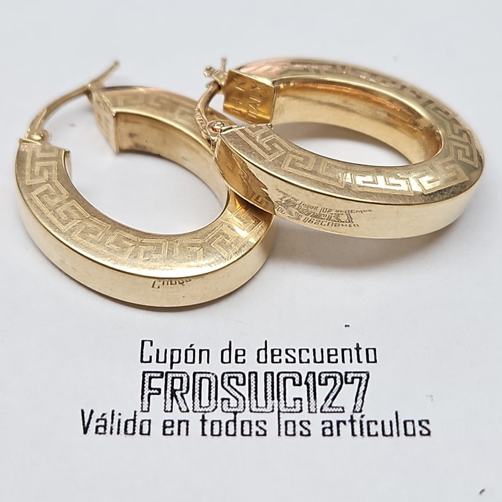 ARRACADAS PAR ORO 14 K 4.6 GRMS (SEMINUEVO)