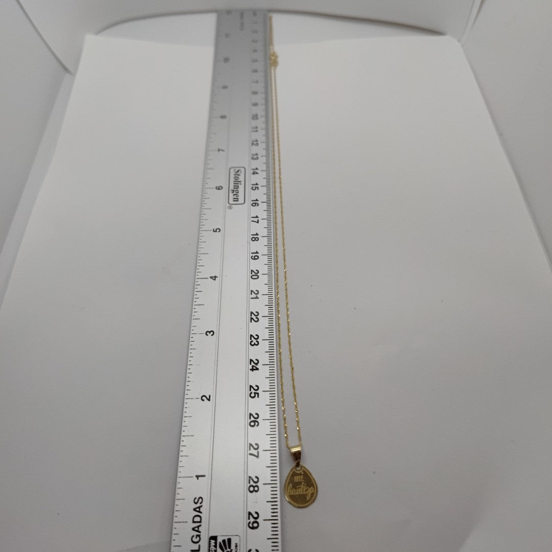 CADENA,MEDALLA RELIGIOSA ORO 10 K 1,40 GRMS (SEMINUEVO)