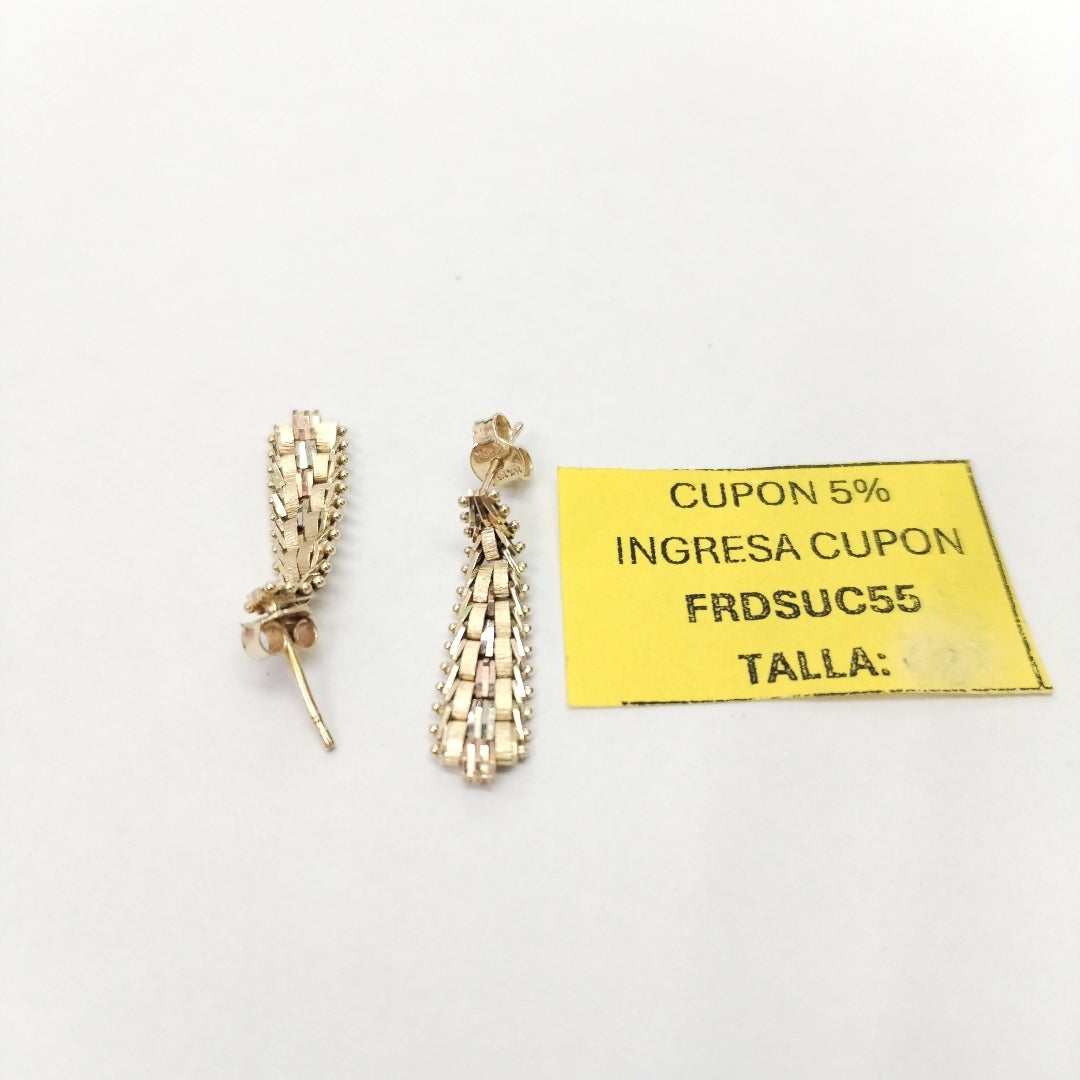 ARETES PAR ORO 14 K 2.3 GRMS (SEMINUEVO)