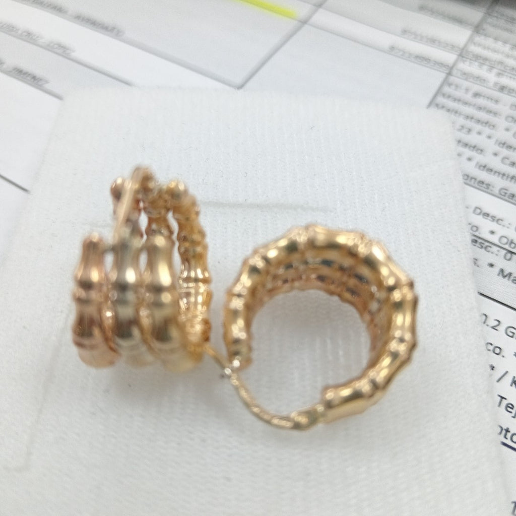 ARRACADAS PAR ORO COMBINADO 14 K 4,30 GRMS (SEMINUEVO)