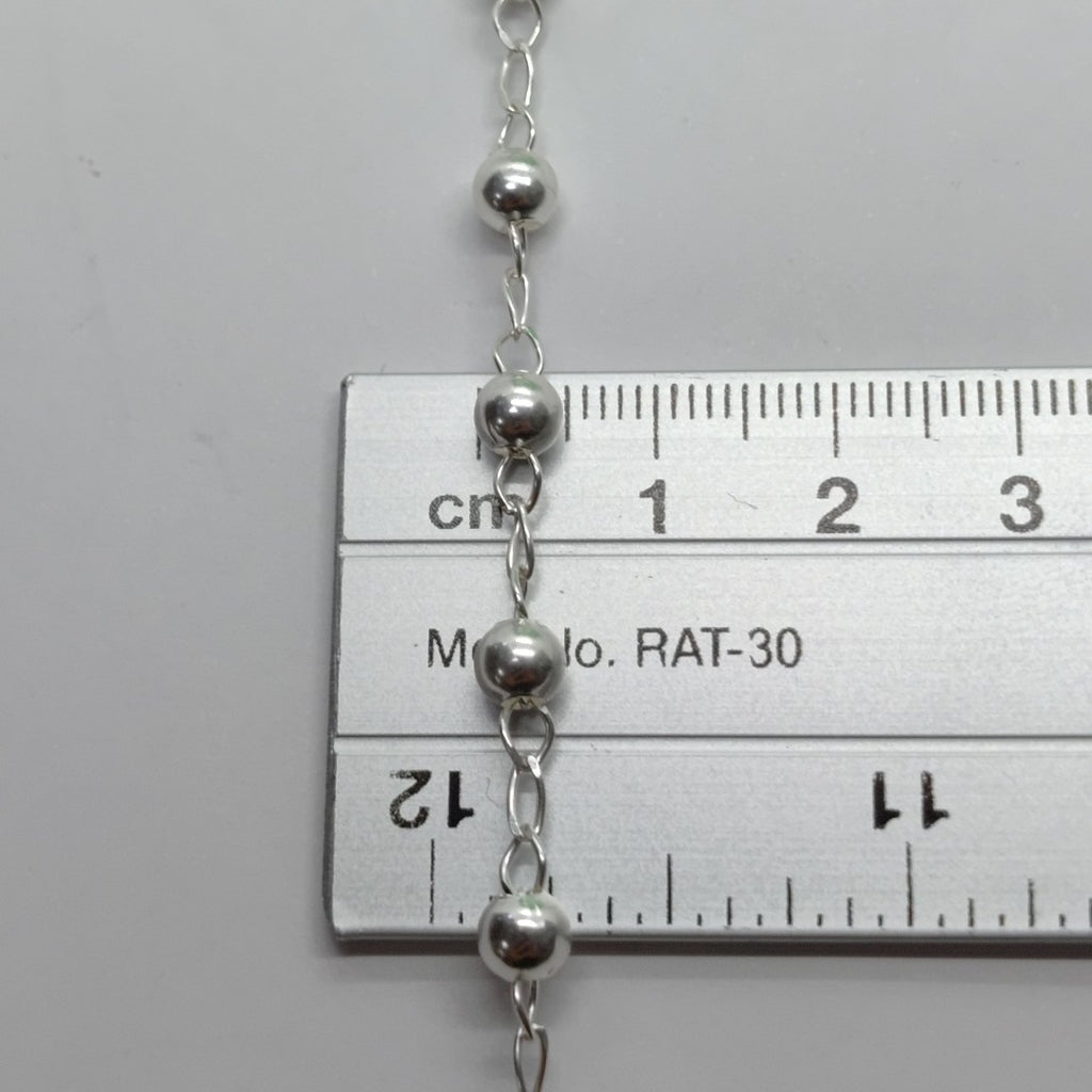 PULSERA TIPO ROSARIO PLATA .925 18 CM 4.12 GR (NUEVO)