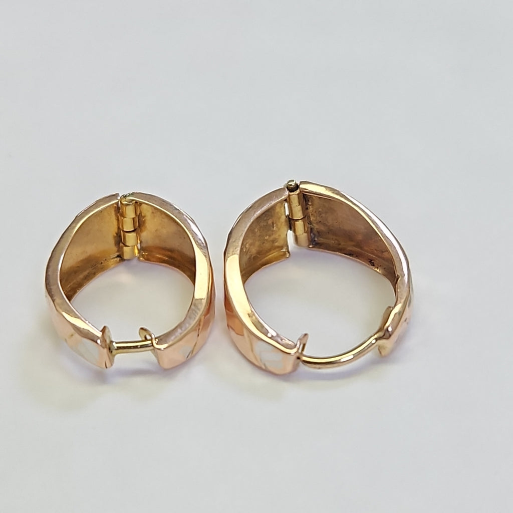 ARETES PAR ORO COMBINADO 10 K 1.2 GRMS (SEMINUEVO)