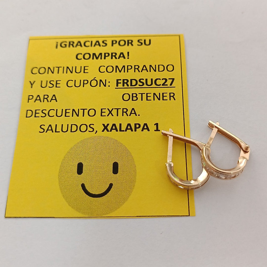 ARRACADAS PAR ORO 14 K 1.3 GRMS (SEMINUEVO)