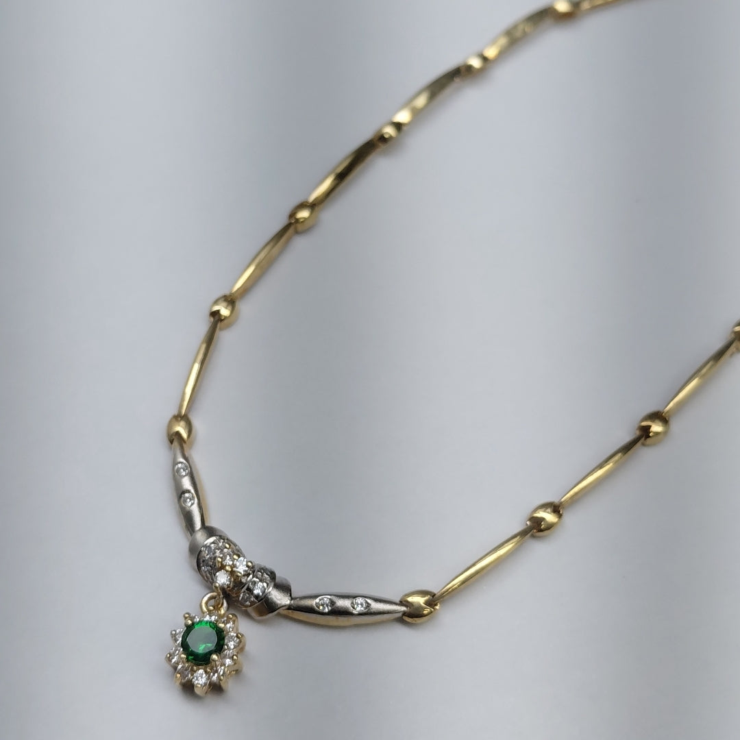 GARGANTILLA ORO, ORO BLANCO 14 K 12.9 GRMS (SEMINUEVO)