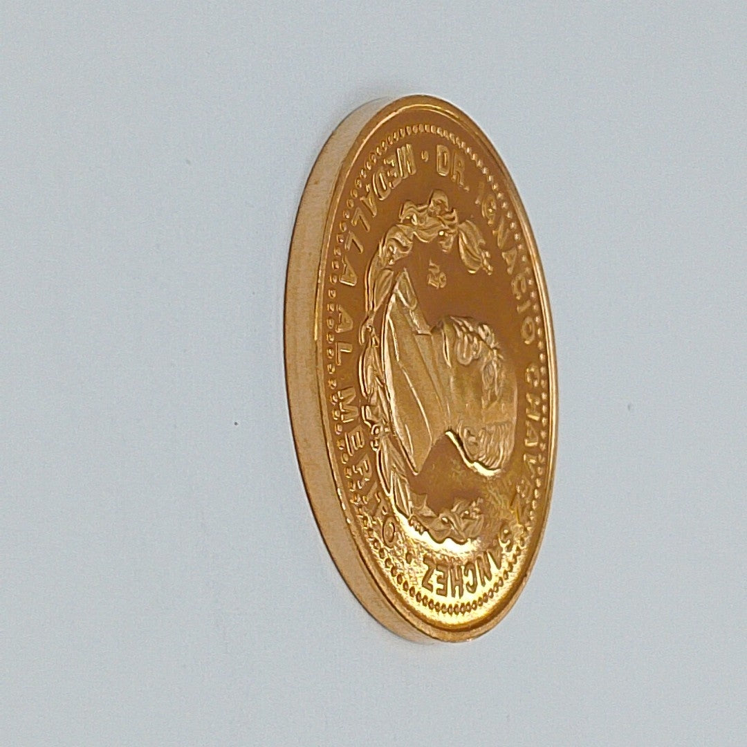 MEDALLA CONMEMORATIVA ORO 21 K 24.7 GRMS (SEMINUEVO)