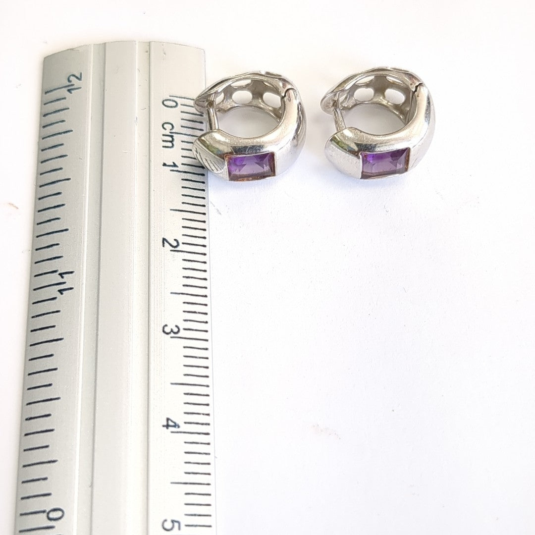 ARRACADAS PAR ORO BLANCO 14 K 4,40 GRMS (SEMINUEVO)