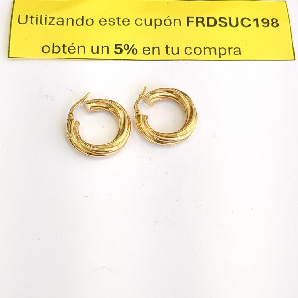 ARRACADAS PAR ORO 14 K 2,40 GRMS (SEMINUEVO)