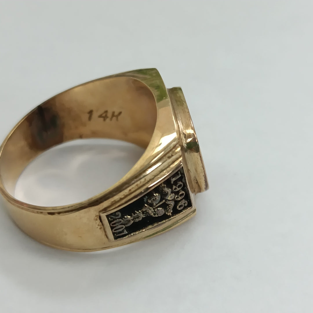 ANILLO DE GRADUACIÓN ORO 14 K 11.9 GRMS (SEMINUEVO)