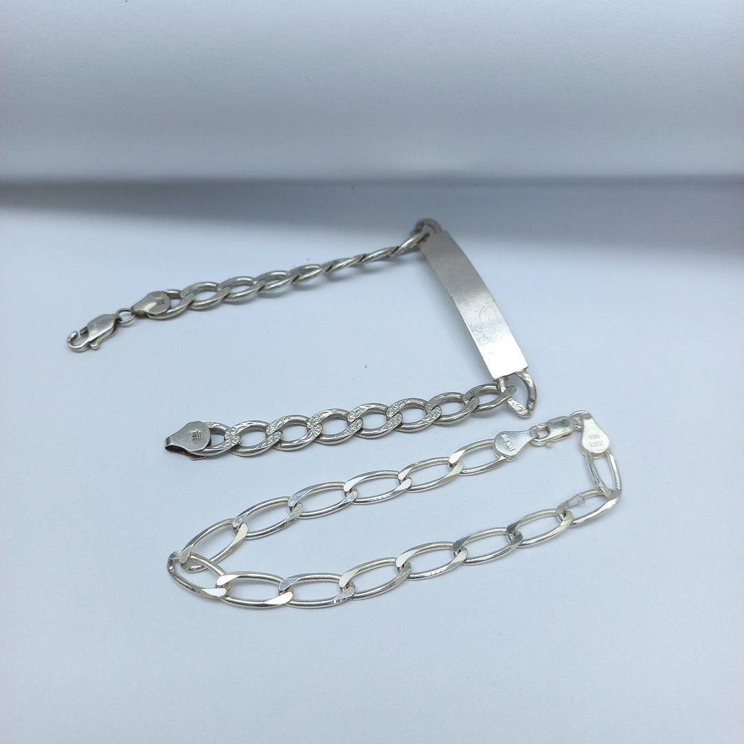 DIJE, ESCLAVA, PULSERA PLATA 36.6 GRMS (SEMINUEVO)