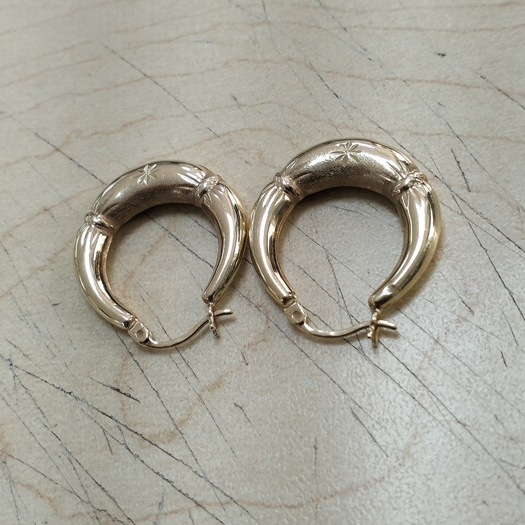 ARRACADAS PAR ORO 14 K 2.8 GRMS (SEMINUEVO)