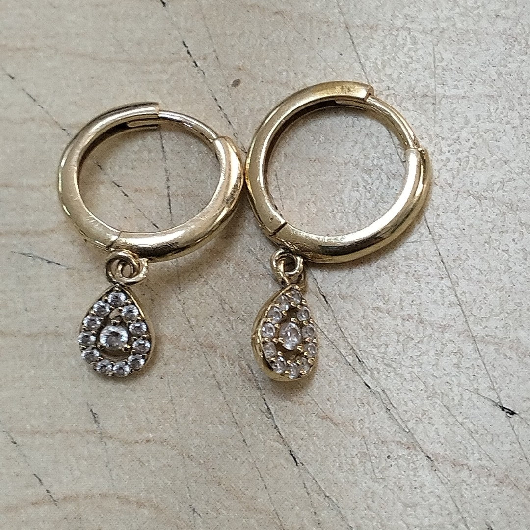ARETES PAR ORO 14 K 2.1 GRMS (SEMINUEVO)