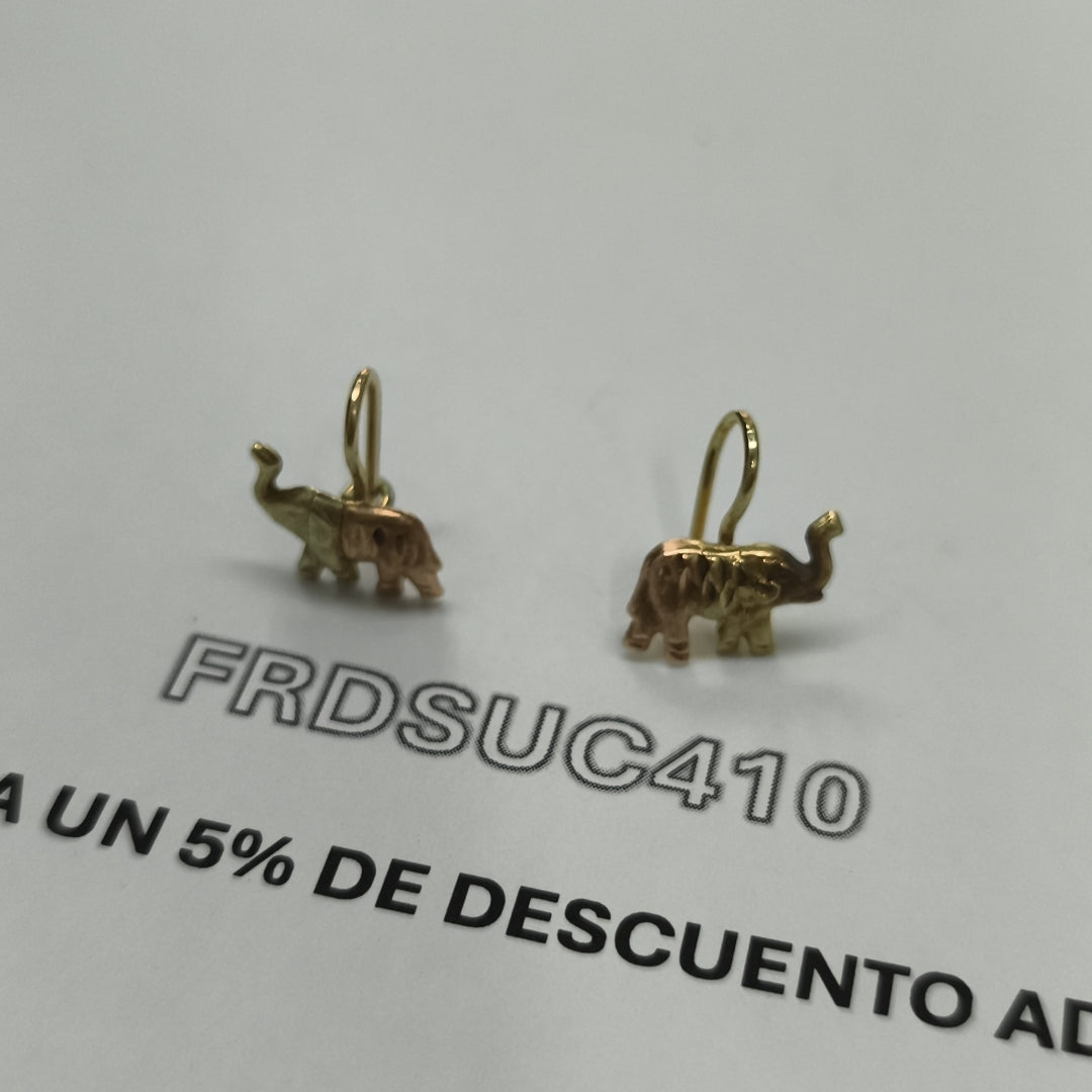 ARETES PAR ORO, ORO COMBINADO 10 K 1.2 GRMS (SEMINUEVO)