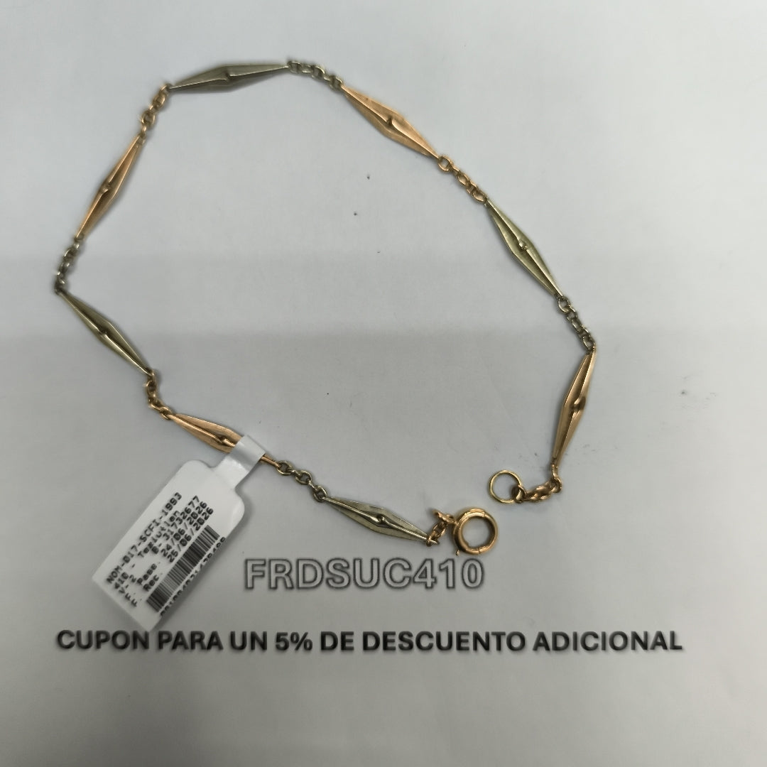 PULSERA ORO COMBINADO 10 K 8,00 GRMS (SEMINUEVO)