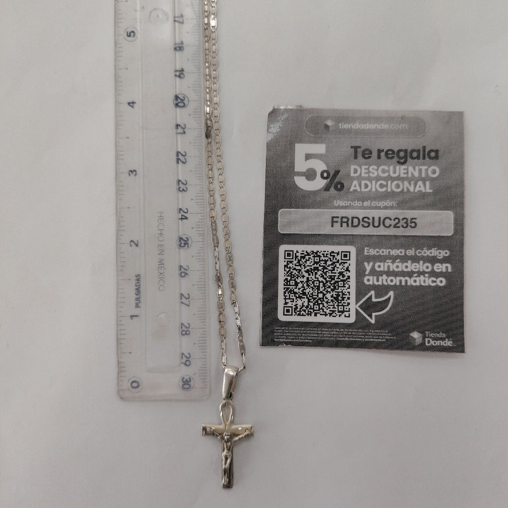 CADENA, CRUCIFIJO PLATA 8.3 GRMS (SEMINUEVO)