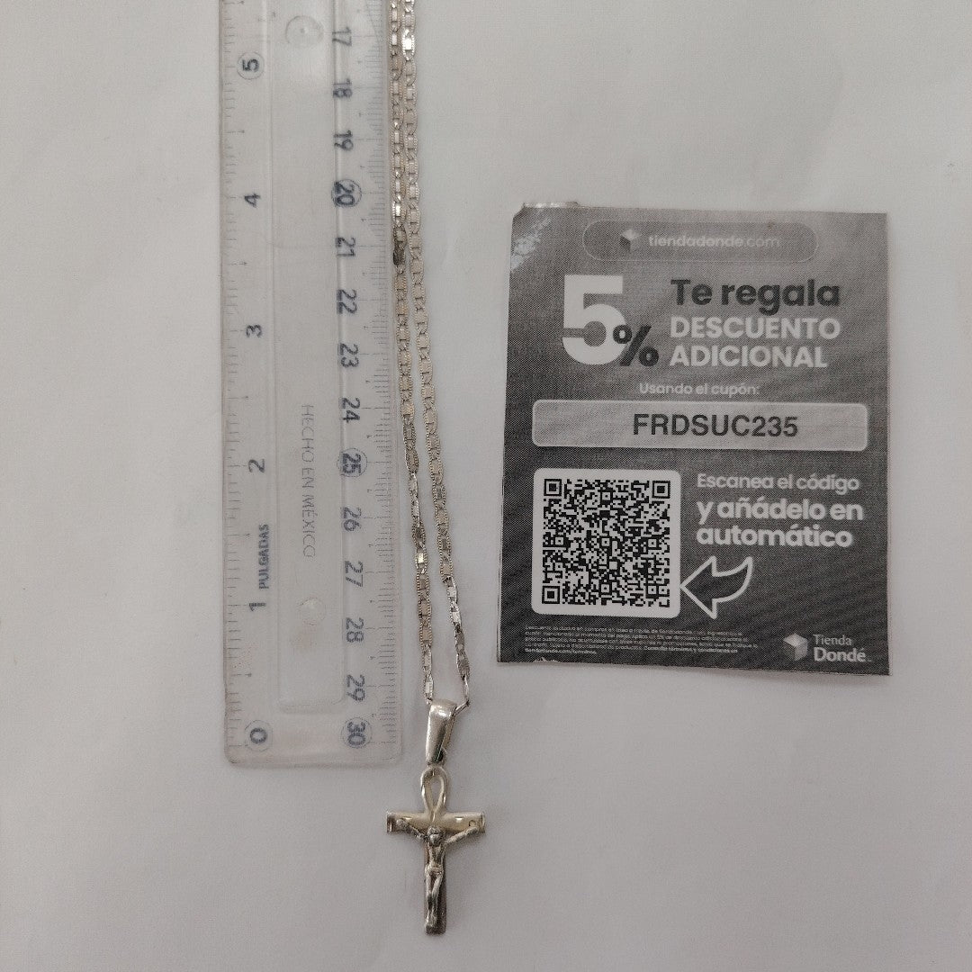 CADENA, CRUCIFIJO PLATA 8.3 GRMS (SEMINUEVO)