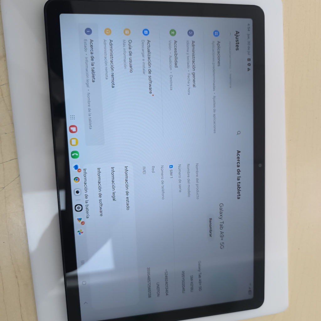 TABLETA SAMSUNG GALAXY TAB A9+ 5G SM-X218U (2023) 64 GB 4 GB RAM (SEMINUEVO)