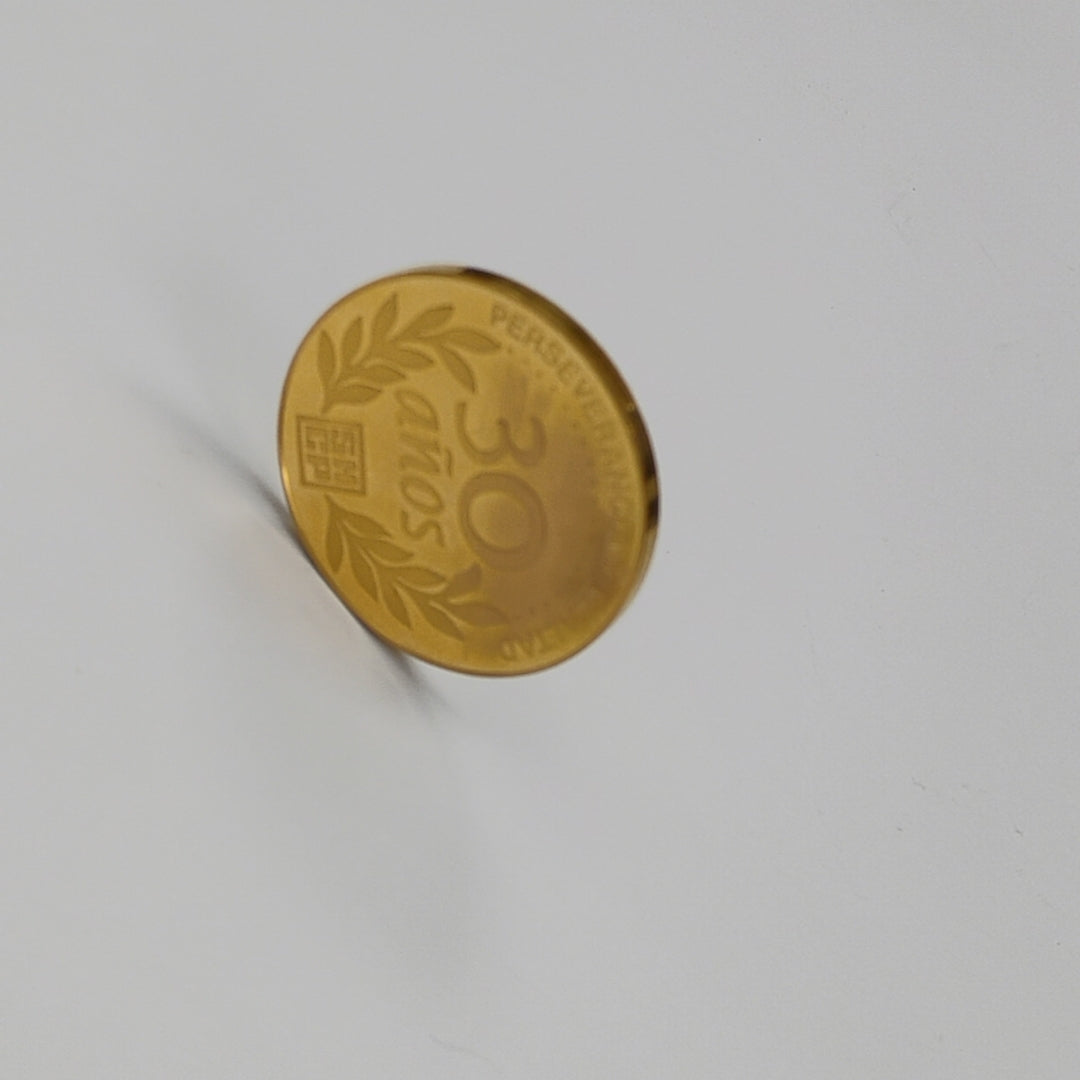 MEDALLA CONMEMORATIVA ORO 18 K 17 GRMS (SEMINUEVO)