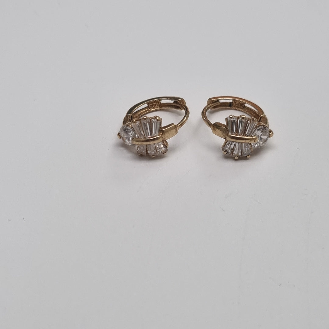 ARRACADAS PAR ORO 14 K 2,00 GRMS (SEMINUEVO)