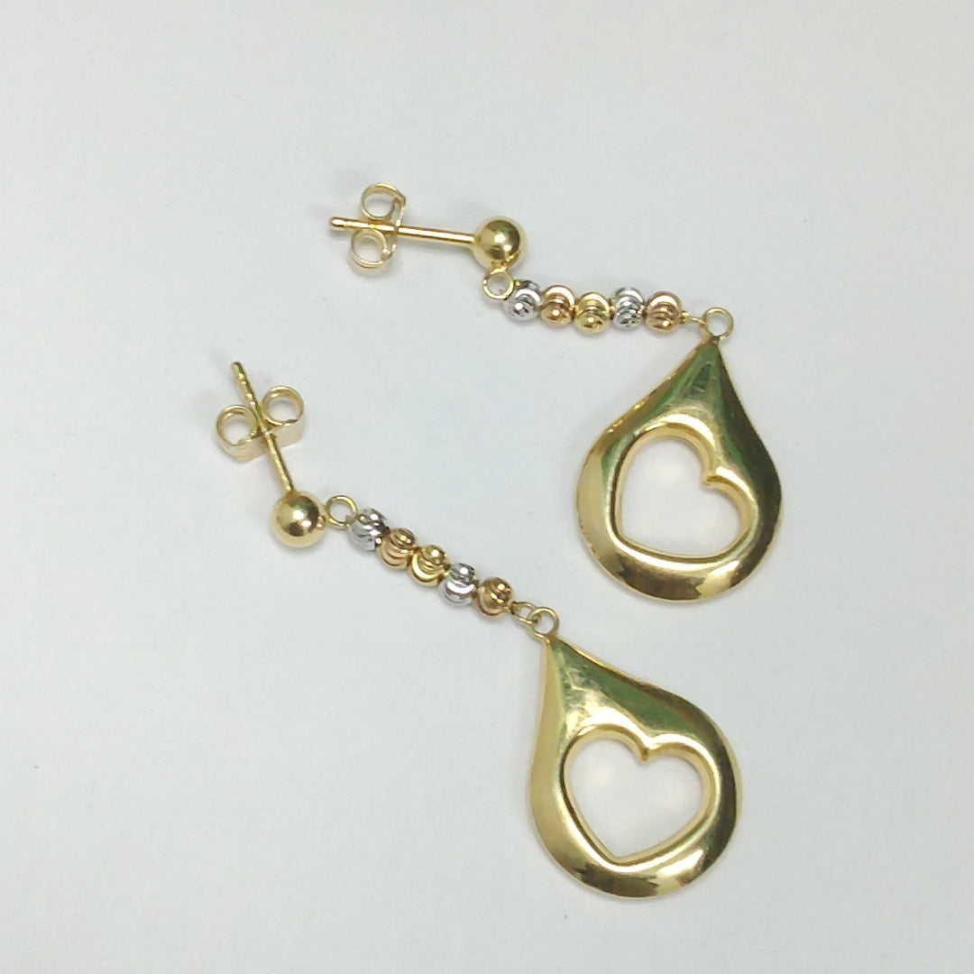 BROQUELES PAR ORO 14 K 3,20 GRMS (SEMINUEVO)