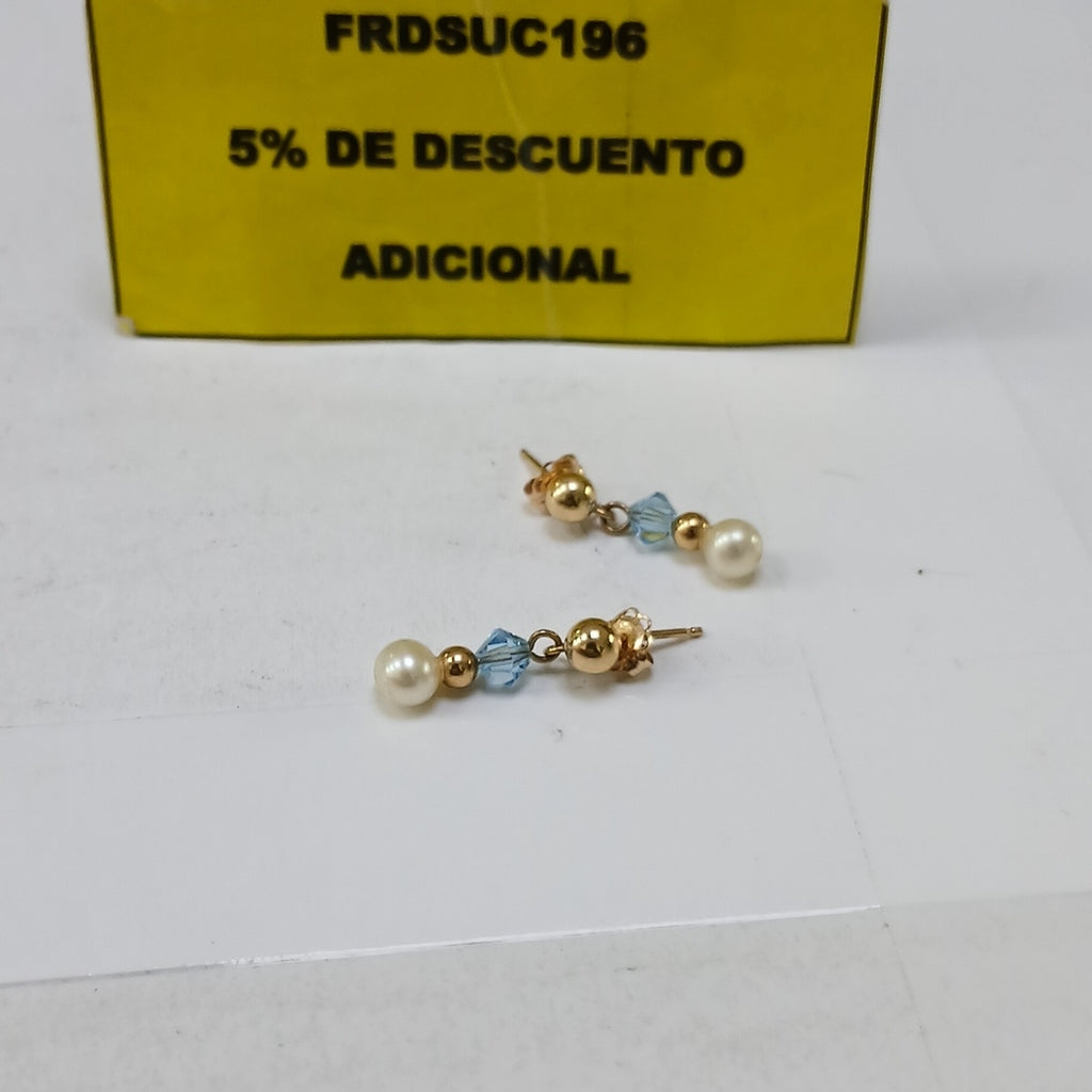BROQUELES PAR ORO 14 K 13.9 GRMS (SEMINUEVO)