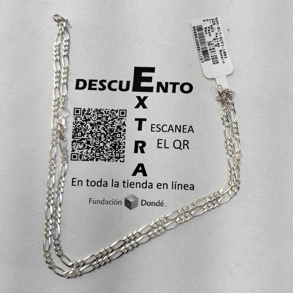 CADENA TEJIDO 3X1 PLATA .925 55 CM 7.4 GR (NUEVO)