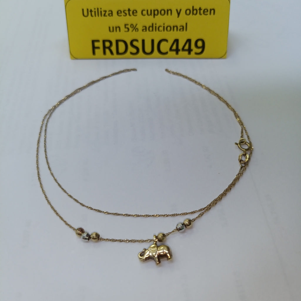 GARGANTILLA ORO, ORO COMBINADO 14 K 1.5 GRMS (SEMINUEVO)