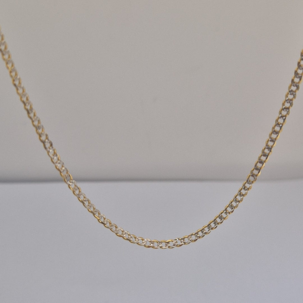 CADENAS BARBADA DIAMANTADA ORO 14K 60 CM 6.1 GR (NUEVO)