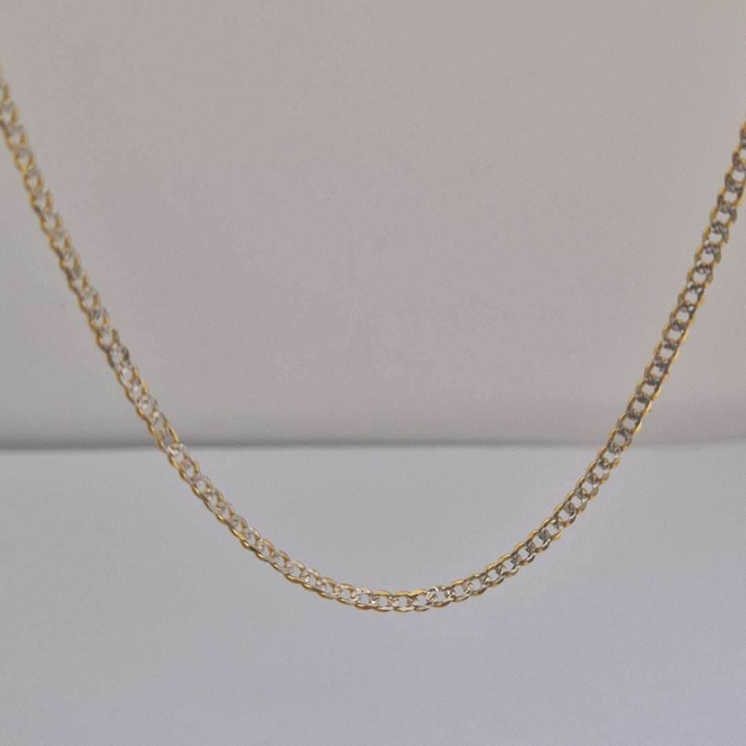 CADENAS BARBADA DIAMANTADA ORO 14K 60 CM 6.1 GR (NUEVO)