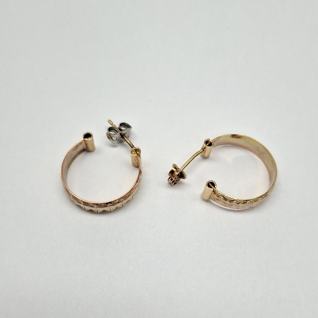 BROQUELES PAR ORO COMBINADO 14 K 4 GRMS (SEMINUEVO)