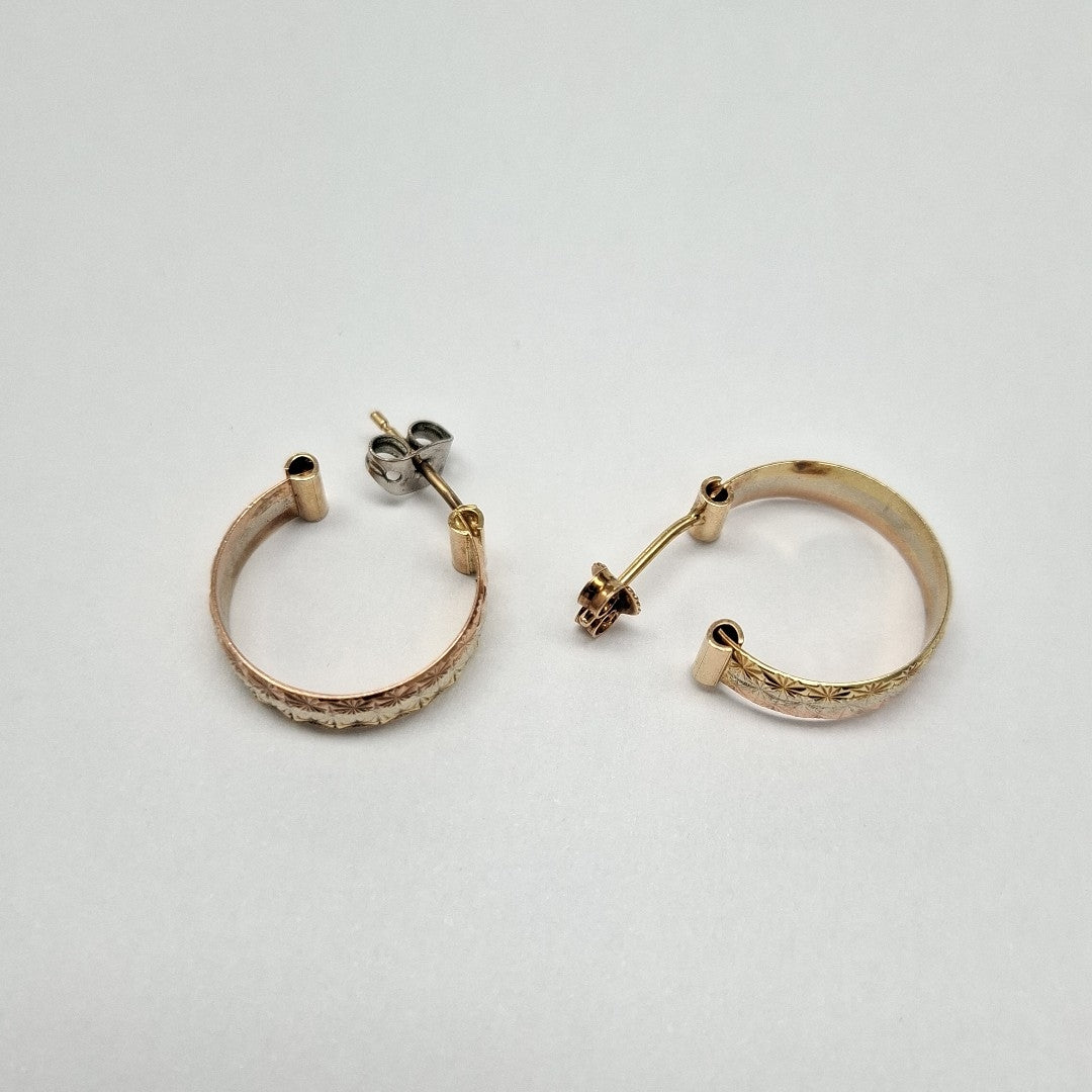 BROQUELES PAR ORO COMBINADO 14 K 4 GRMS (SEMINUEVO)
