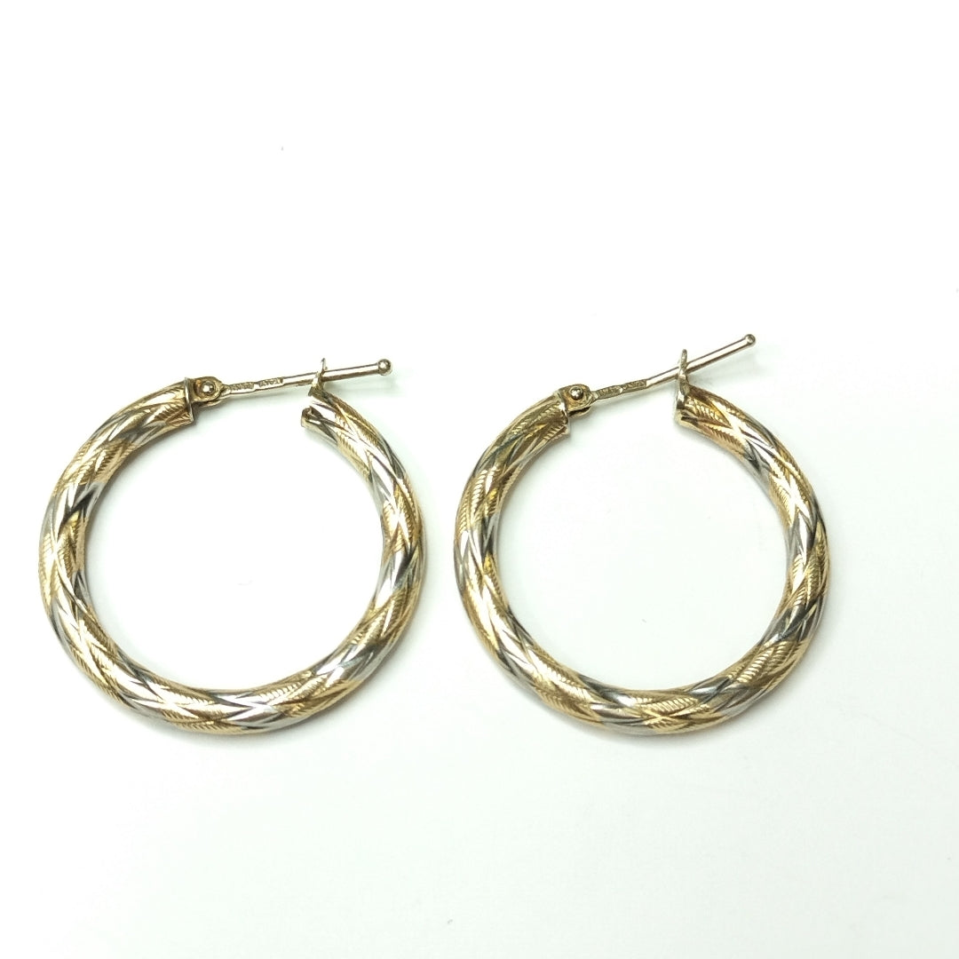 ARRACADAS PAR ORO,ORO BLANCO 14 K 3,10 GRMS (SEMINUEVO)