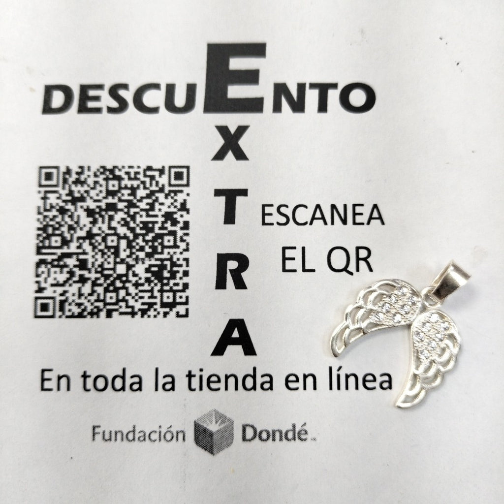 DIJE ALAS C/CIRCONIAS PLATA .925 2.2 GR (NUEVO)