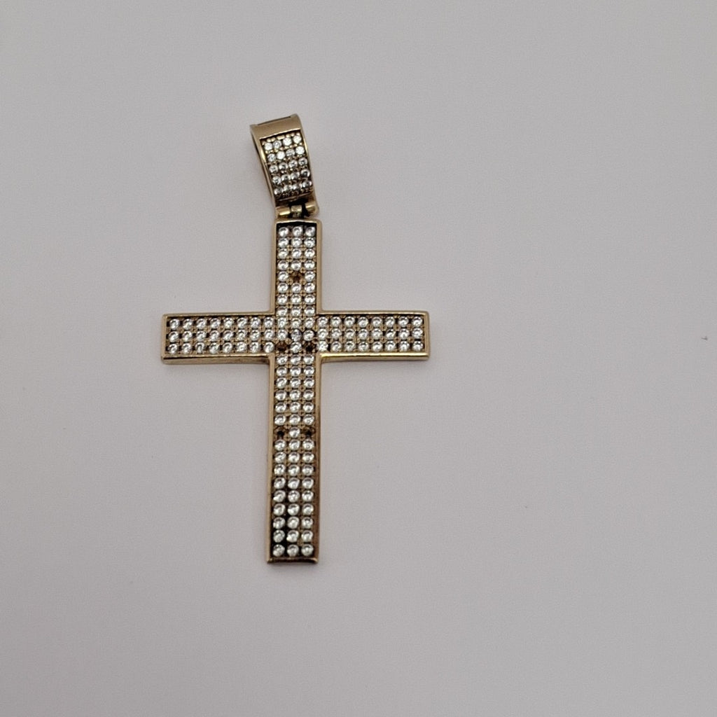 K1 4,00 GRMS 8 K ESPECIFICACIONES COMPLEMENTARIAS CRUZ CON CIRCONIAS (FALTAN 5) (SEMINUEVO)