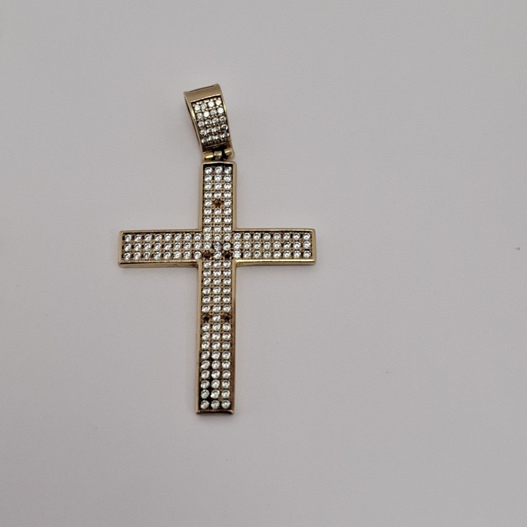 K1 4,00 GRMS 8 K ESPECIFICACIONES COMPLEMENTARIAS CRUZ CON CIRCONIAS (FALTAN 5) (SEMINUEVO)