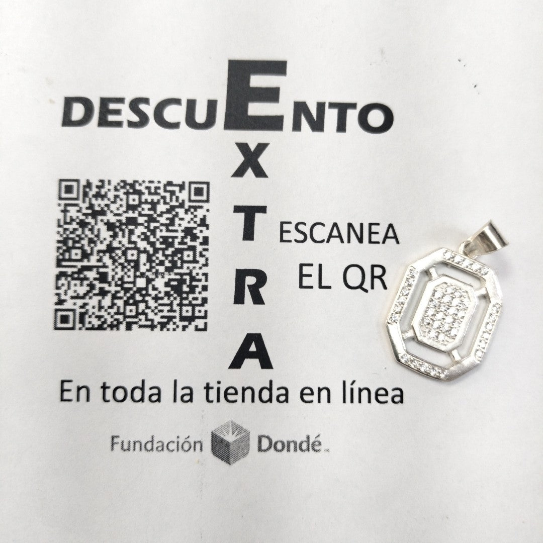 DIJE C/CIRCONIAS PLATA .925 3.5 GR (NUEVO)
