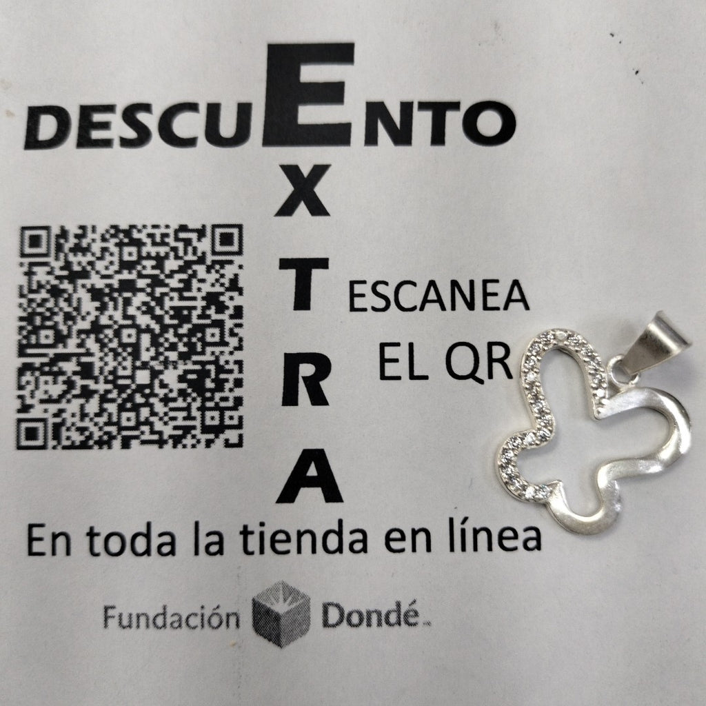 DIJE MARIPOSA C/CIRCONIAS PLATA .925 2.4 GR (NUEVO)