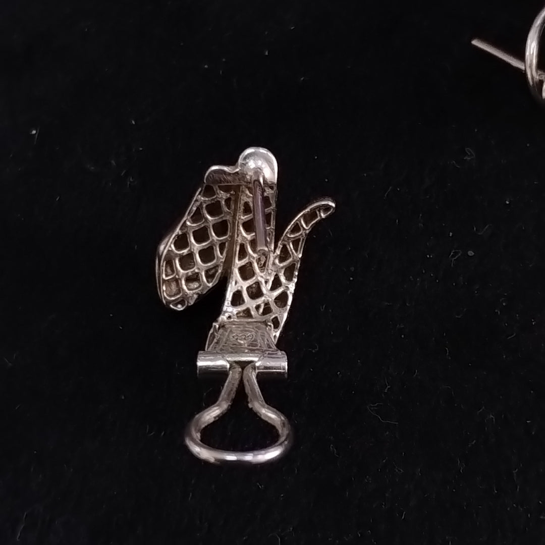 ARETES PAR ORO BLANCO 14 K 5,70 GRMS (SEMINUEVO)