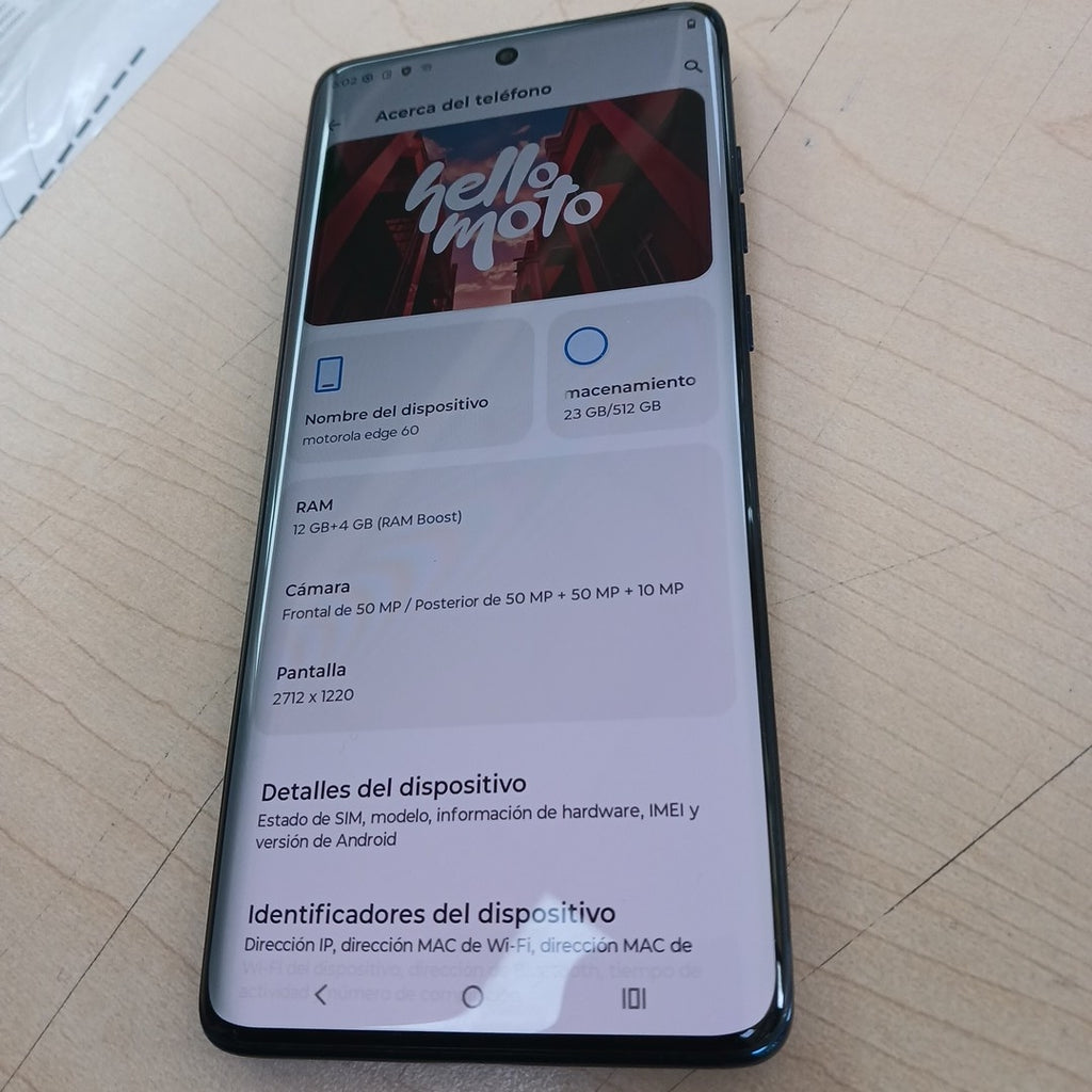 CELULAR MOTOROLA EDGE 60 XT2505-3 (2025) 512 GB 12 GB RAM (SEMINUEVO)