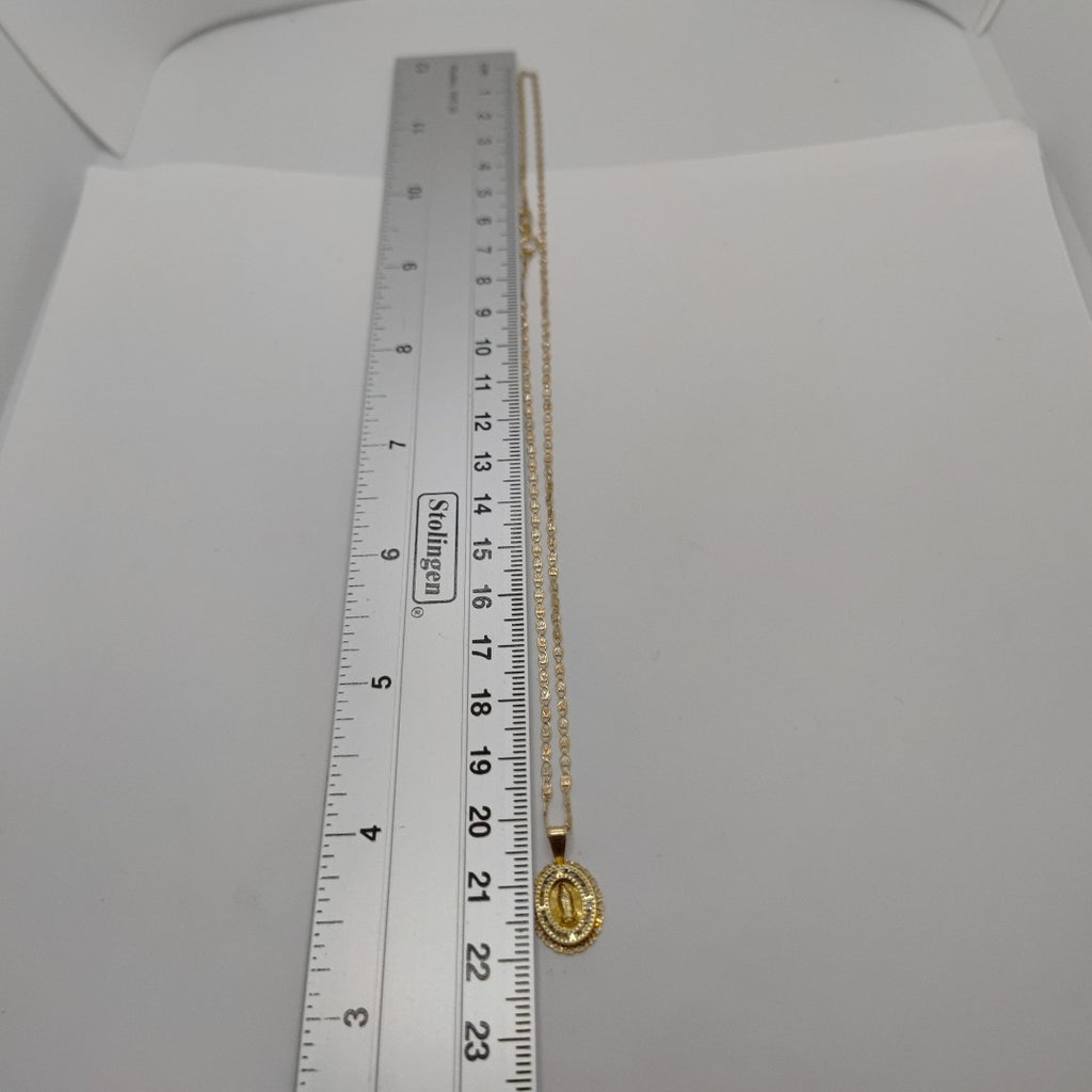 CADENA, MEDALLA RELIGIOSA ORO, ORO COMBINADO 10 K 1.9 GRMS (SEMINUEVO)