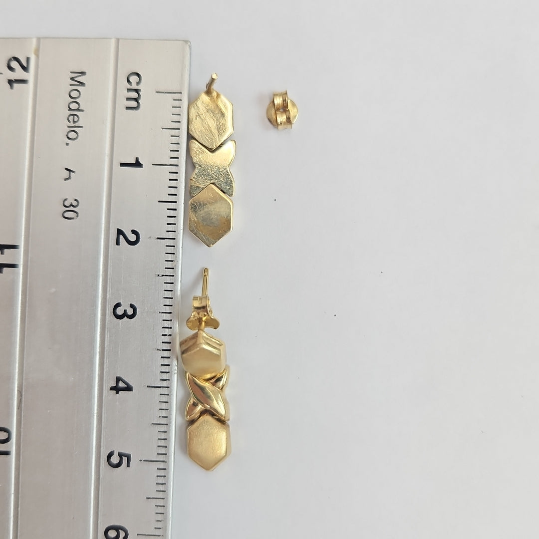 ARETES PAR ORO 14 K 2.3 GRMS (SEMINUEVO)