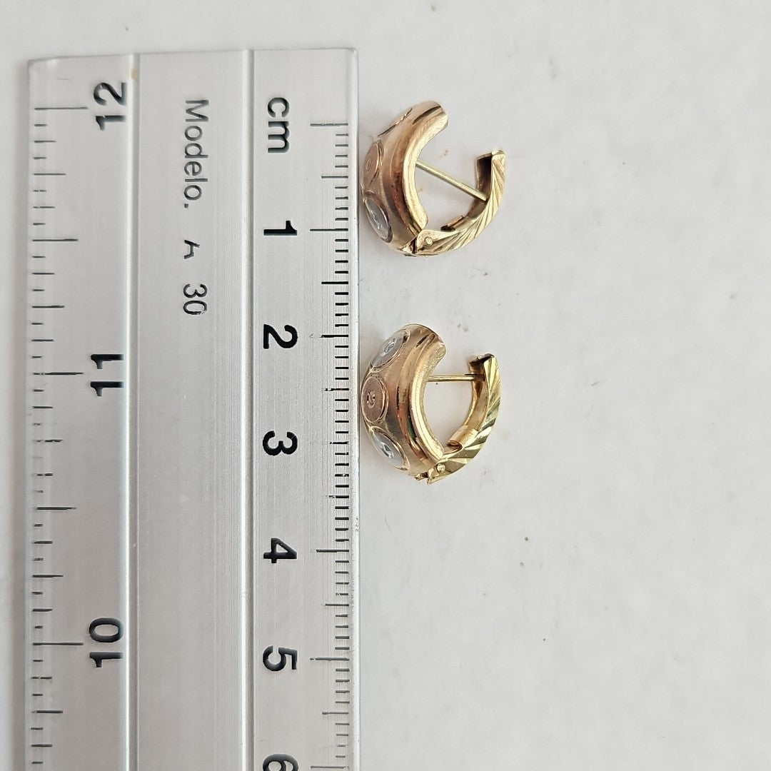 ARETES PAR ORO 14 K 2.9 GRMS (SEMINUEVO)
