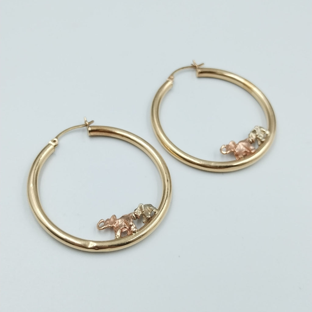 ARRACADAS PAR ORO 14 K 5.8 GRMS (SEMINUEVO)