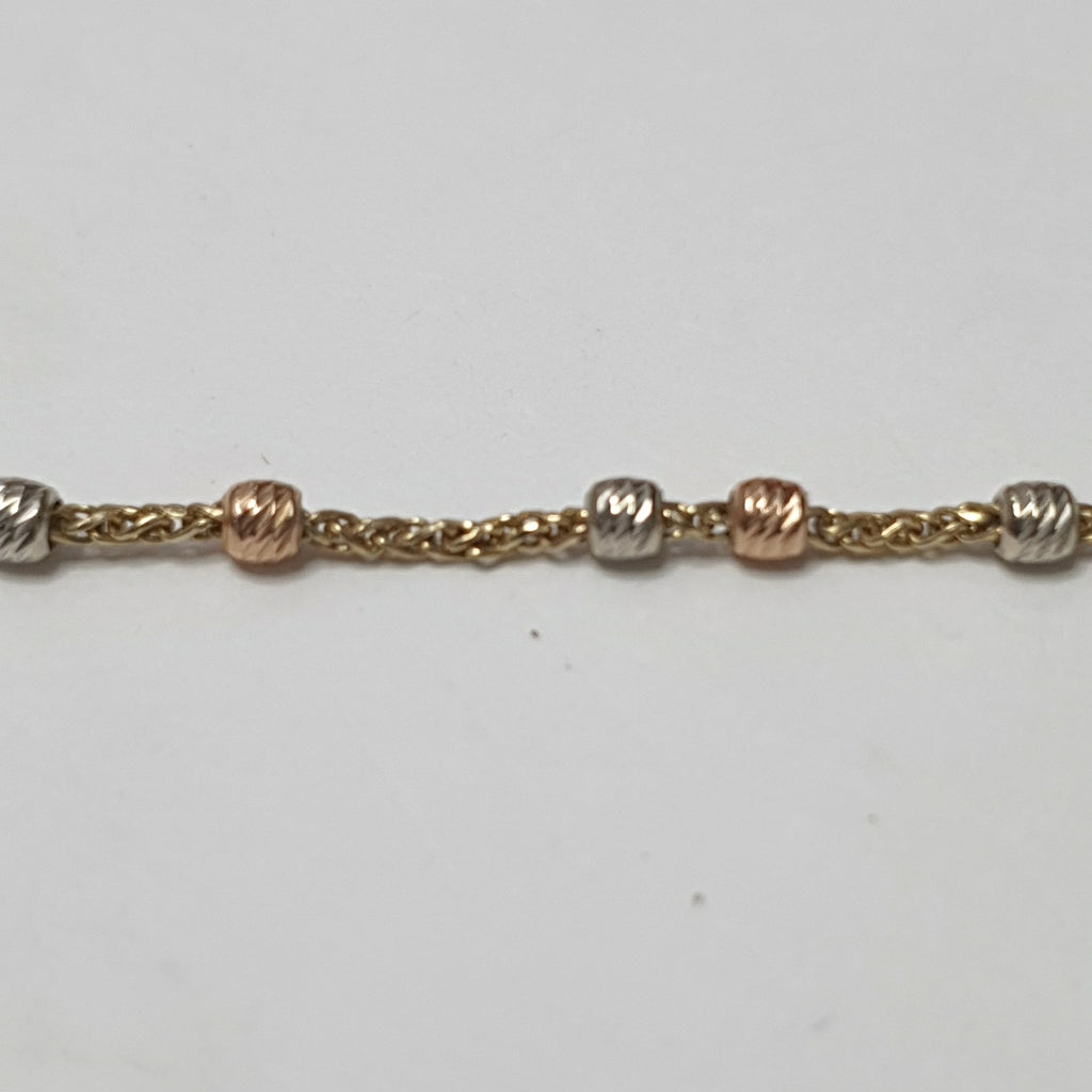 PULSERA ORO COMBINADO 14 K 1.9 GRMS (SEMINUEVO)