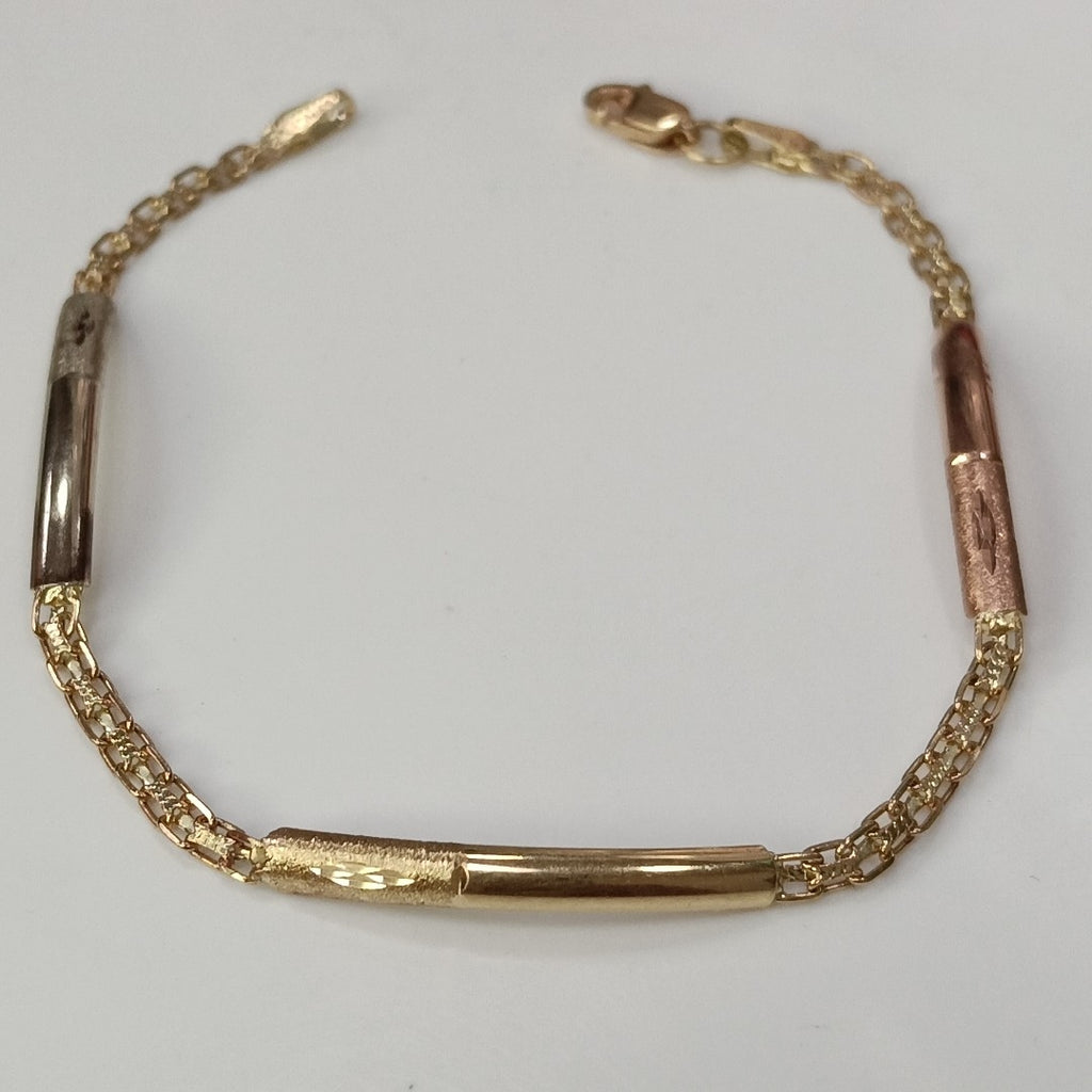PULSERA ORO COMBINADO 10 K 2,60 GRMS (SEMINUEVO)